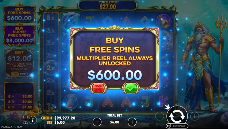 Waves of Poseidon Slot Özellik Satın Alma