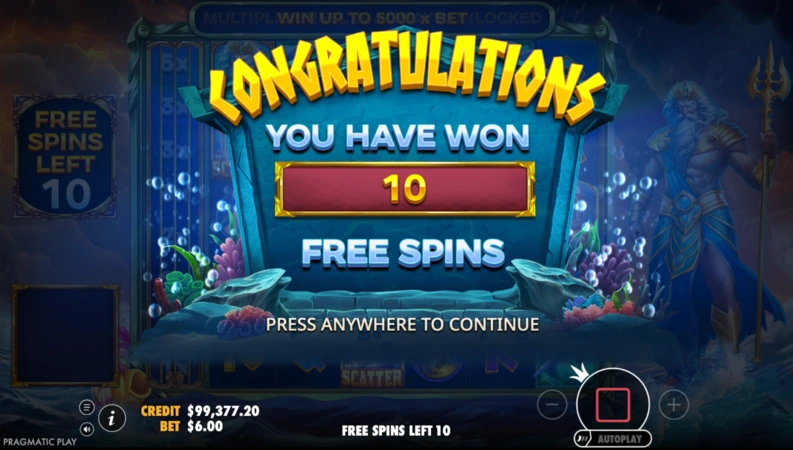 Waves of Poseidon Slot Ücretsiz Dönüşler