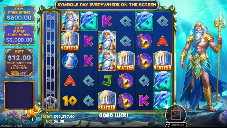 Waves of Poseidon Slot Scatter'ları